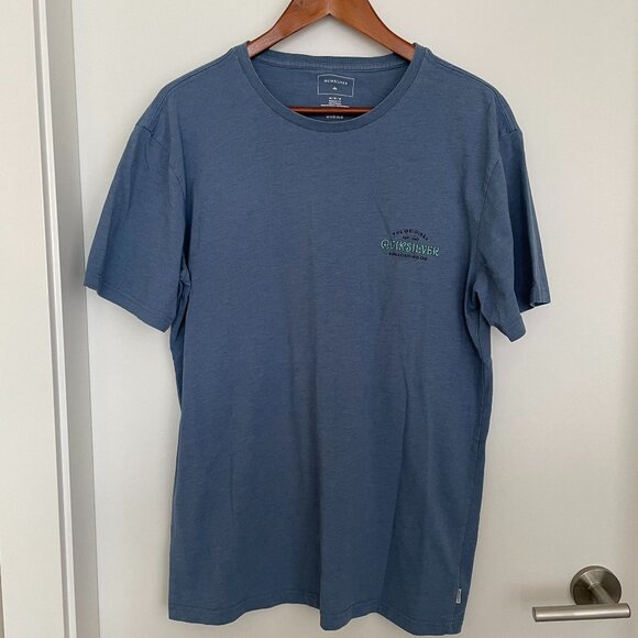 Quiksilver Men's Organic Cotton Short Sleeve T-shirt Denim Blue Med - Picture 2 of 5
